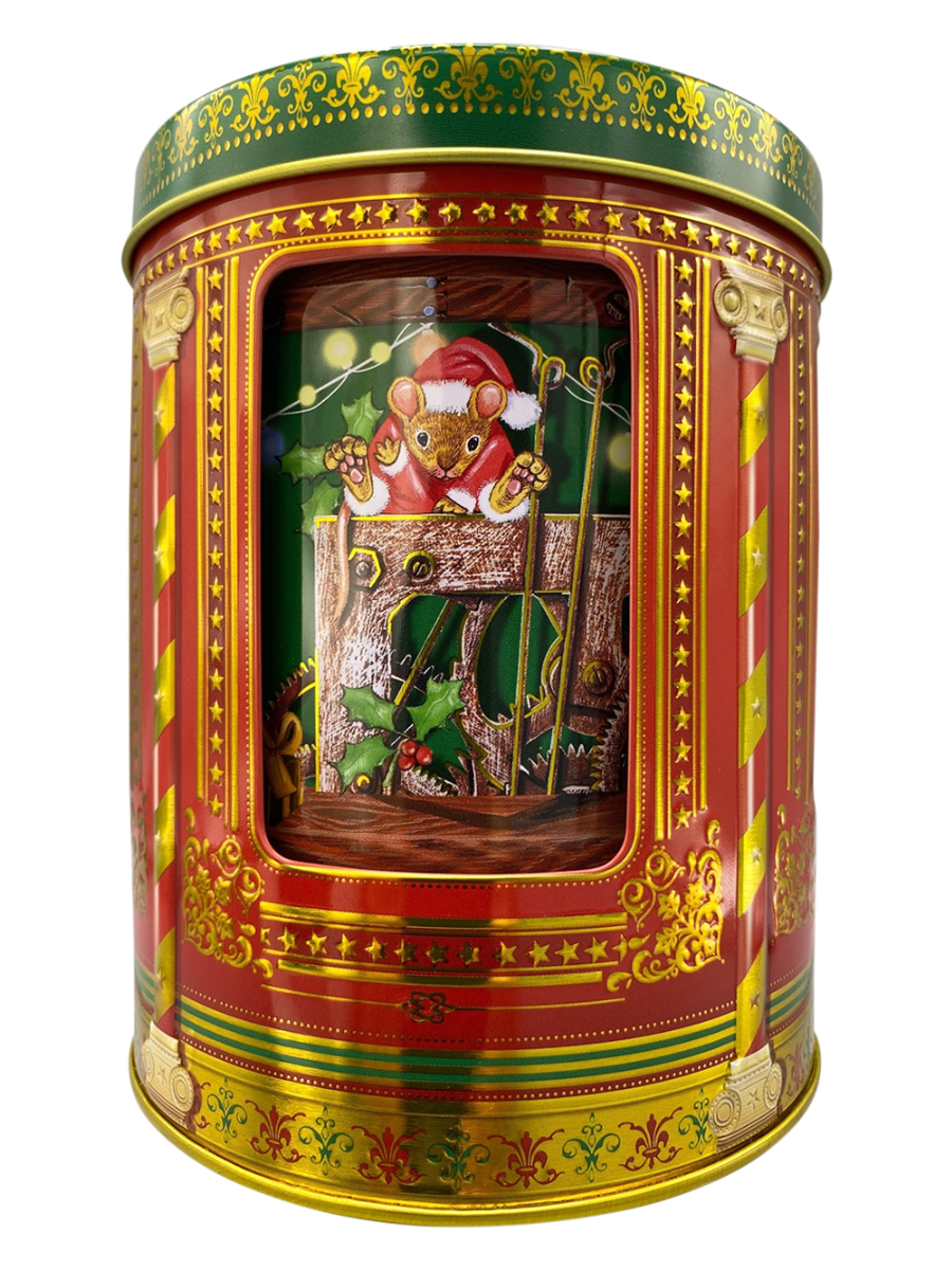Spilledåse - Karrusel med Julemus - Kagedåse