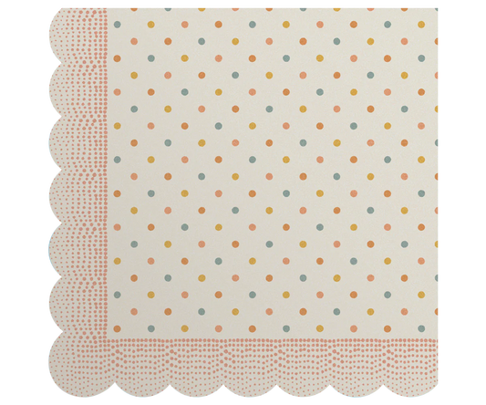 Serviet, Multi prikker - Rosa