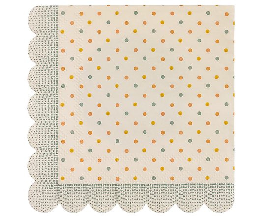 Serviet, Multi prikker - Blå