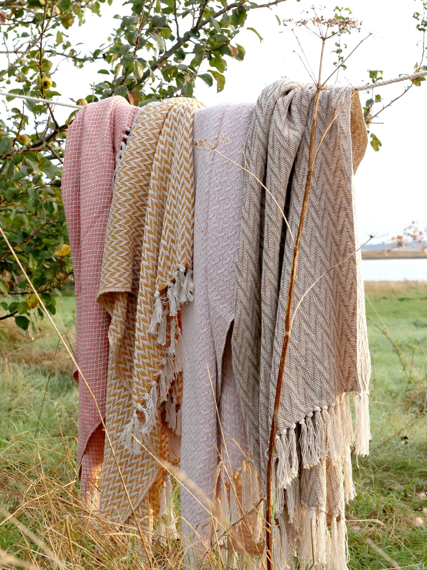 Plaid - Aix Plaid af overskudsgarn - Latte