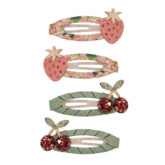 4 hårspænder - Fruity Floral Florence