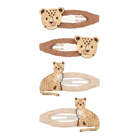 4 hårspænder - Larry Leopard