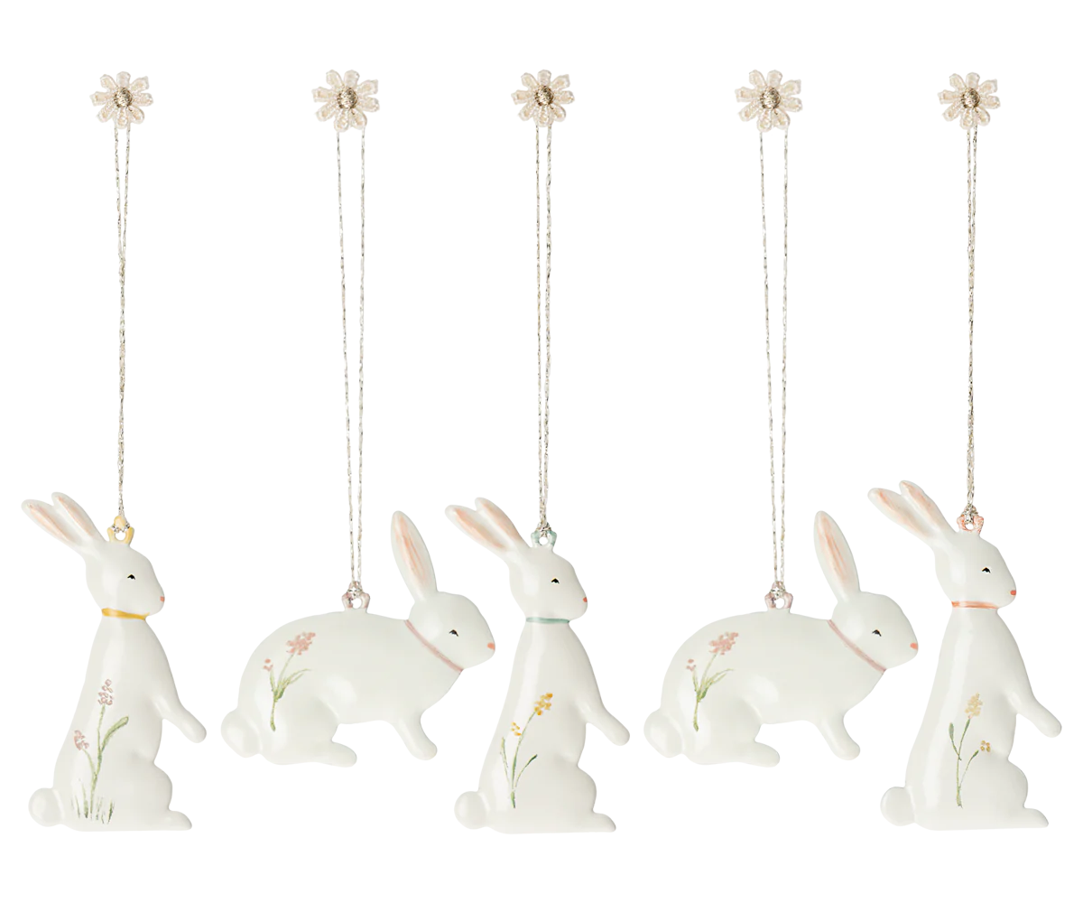 Påskekanin ophæng, 5 stk