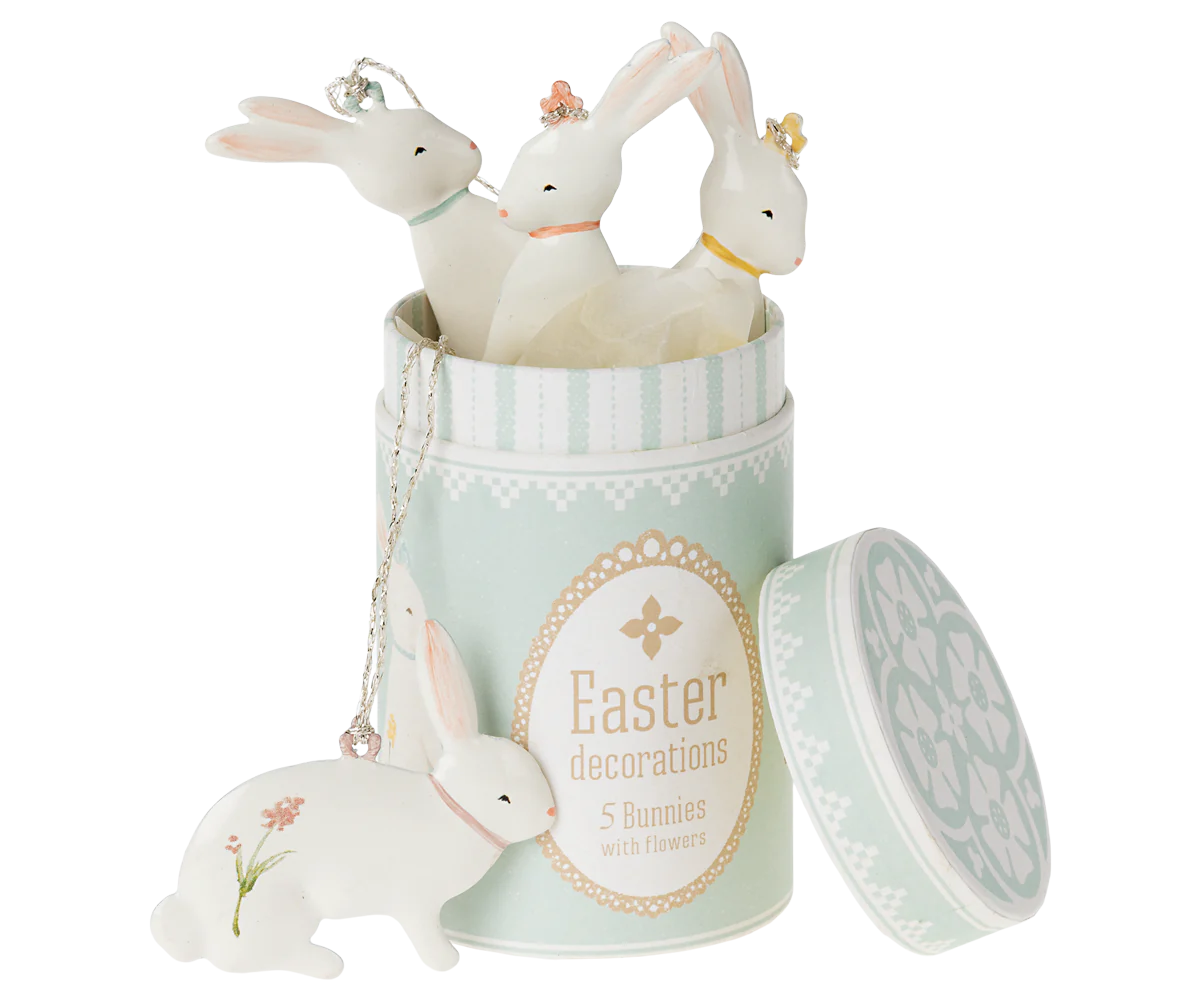 Påskekanin ophæng, 5 stk