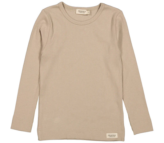 Plain Tee LS, T-shirt - Stone Wall