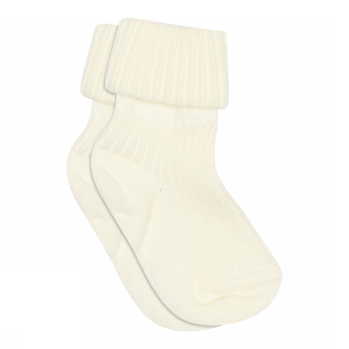 Wool rib baby socks - Snow White