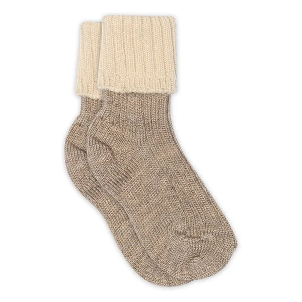Aries socks - Light Brown Melange
