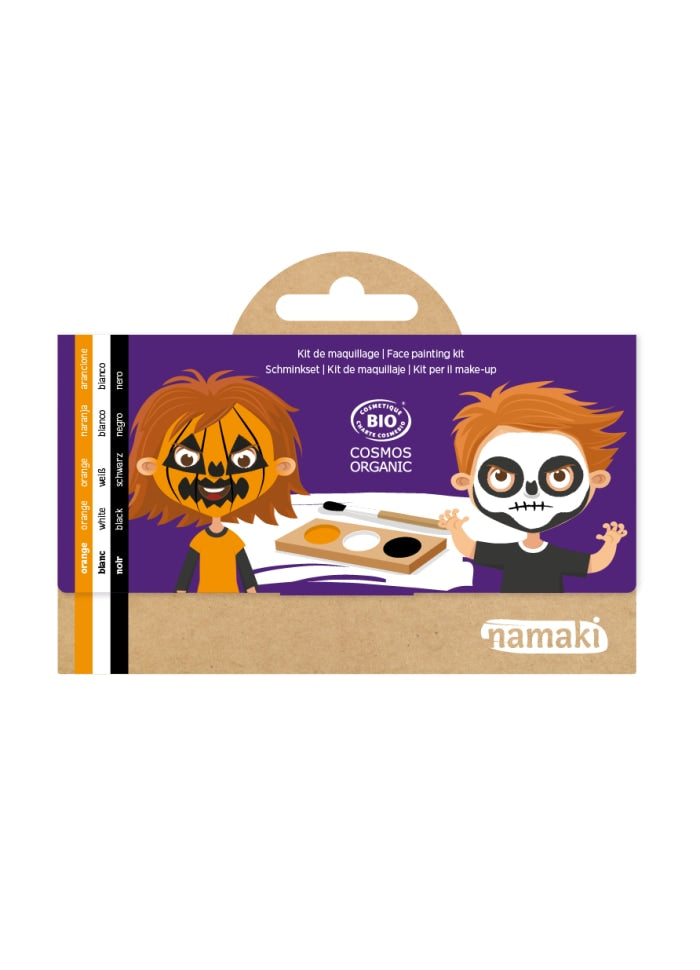 3-Color Face Painting kit - Pumpkin and Skeleton COSMOS