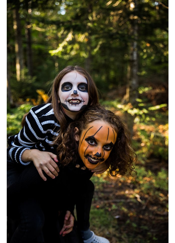 3-Color Face Painting kit - Pumpkin and Skeleton COSMOS