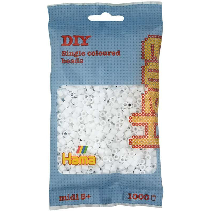 HAMA midi perler 1000stk - hvid 01