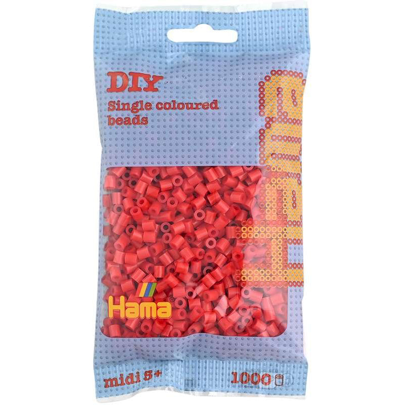 HAMA 05 rød - midi perler 1000stk
