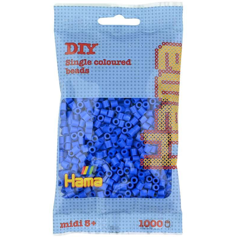 HAMA 09 lys blå - midi perler 1000stk