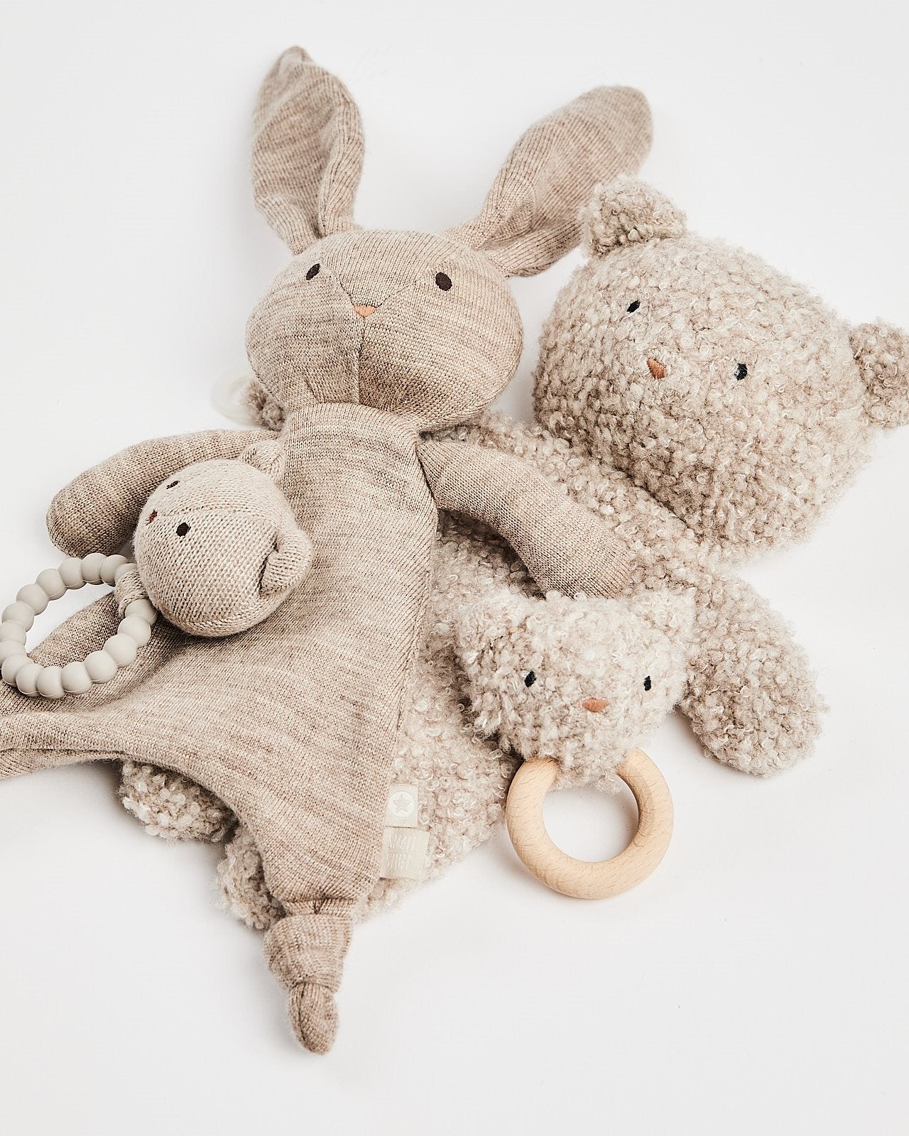 Rangle, bamse, bouclé merino uld, nature