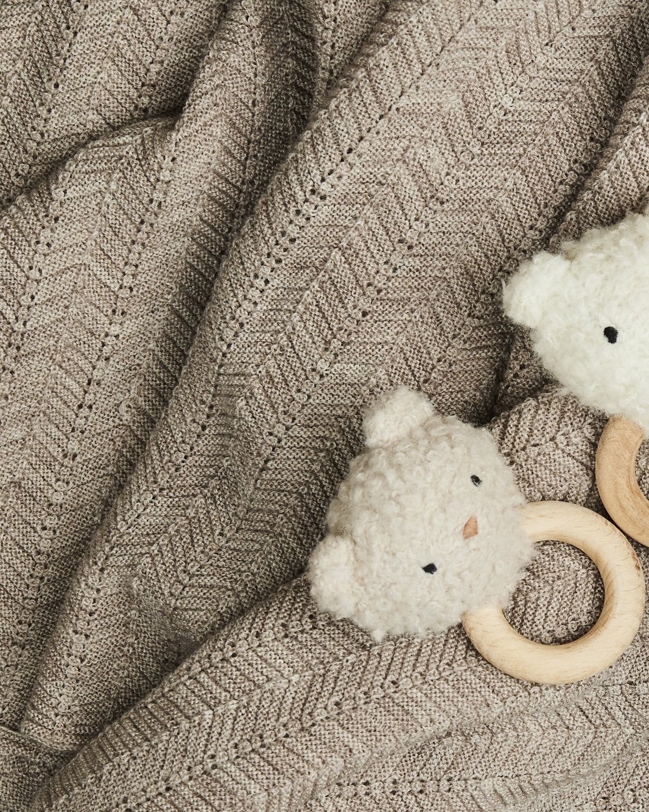 Rangle, bamse, bouclé merino uld, nature