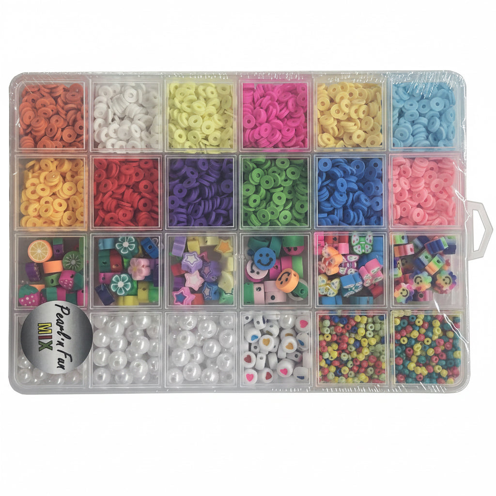 Multi perlemix 3-10mm, 20 farver