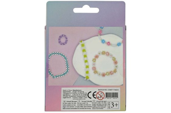 Glasperlemix 90g mat pastel + elastik