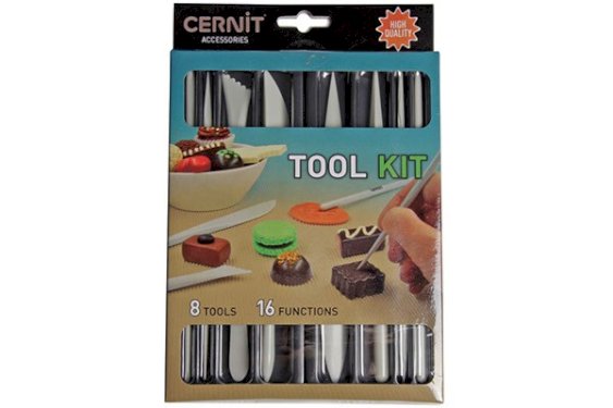 Cernit værktøjssæt 8stk assorteret