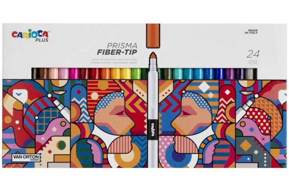 CARIOCA PLUS Prisma tusch 24stk. ass. i æske