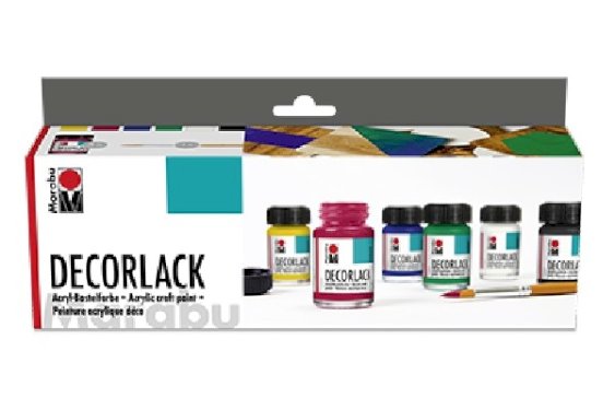 Marabu Decorlack grundsæt 6x15ml
