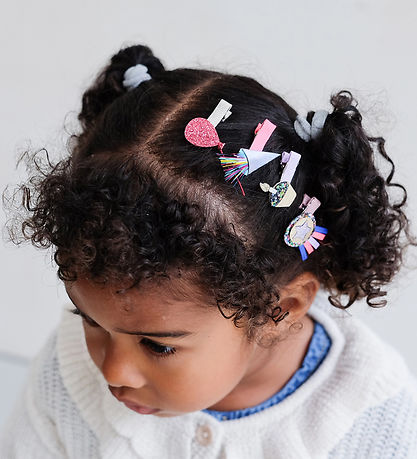 8 Hårclips - Birthday Theme Party Time