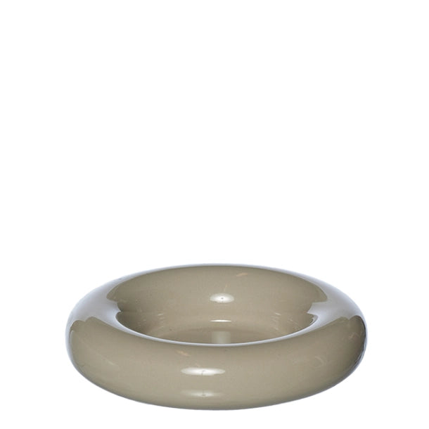 Ania ring votive-/ lysestage og skål - Glossy sand D11 x H2,5 cm