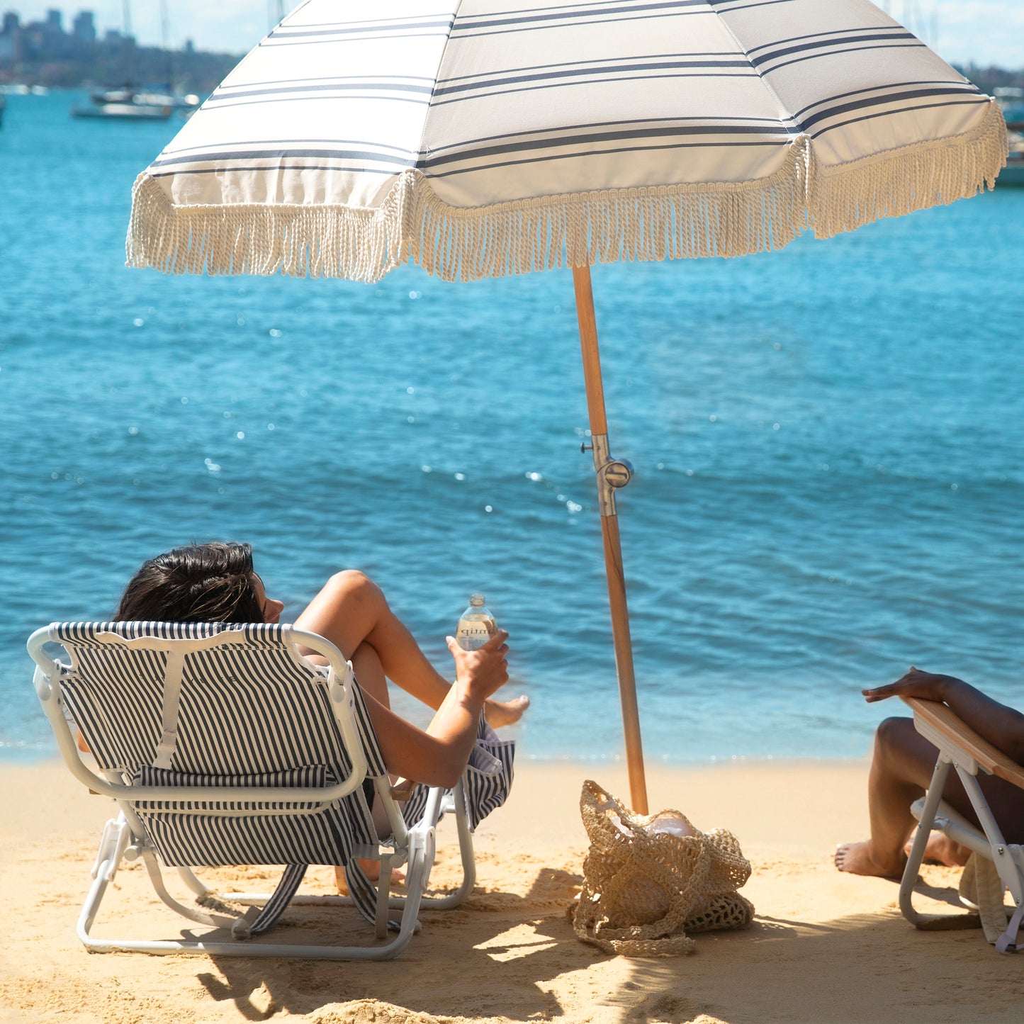 Parasol - Beach Umbrella Luxe Coastal Blue