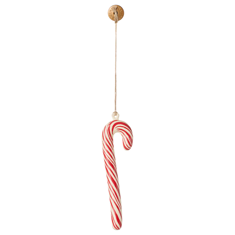 Maileg Metal ornament, Sukkerstok - Stribet