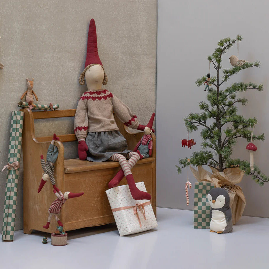 Maileg Nisse, str. 1 - Pige - Strikket kjole