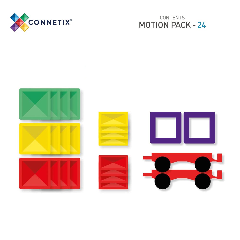 Motion Pack - magnetsæt 24 dele - Rainbow