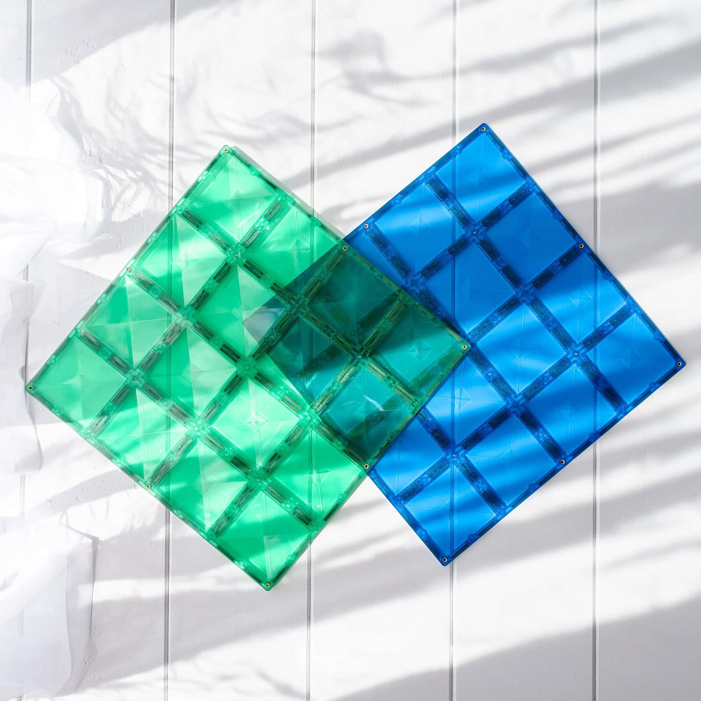 Base Plate - magnetplader 2 stk. - rainbow blue & green