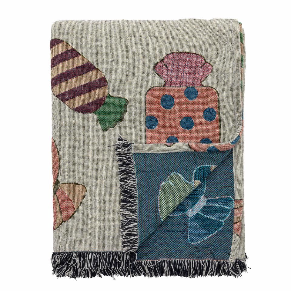 Caramella Plaid, Natur, Genanvendt Bomuld