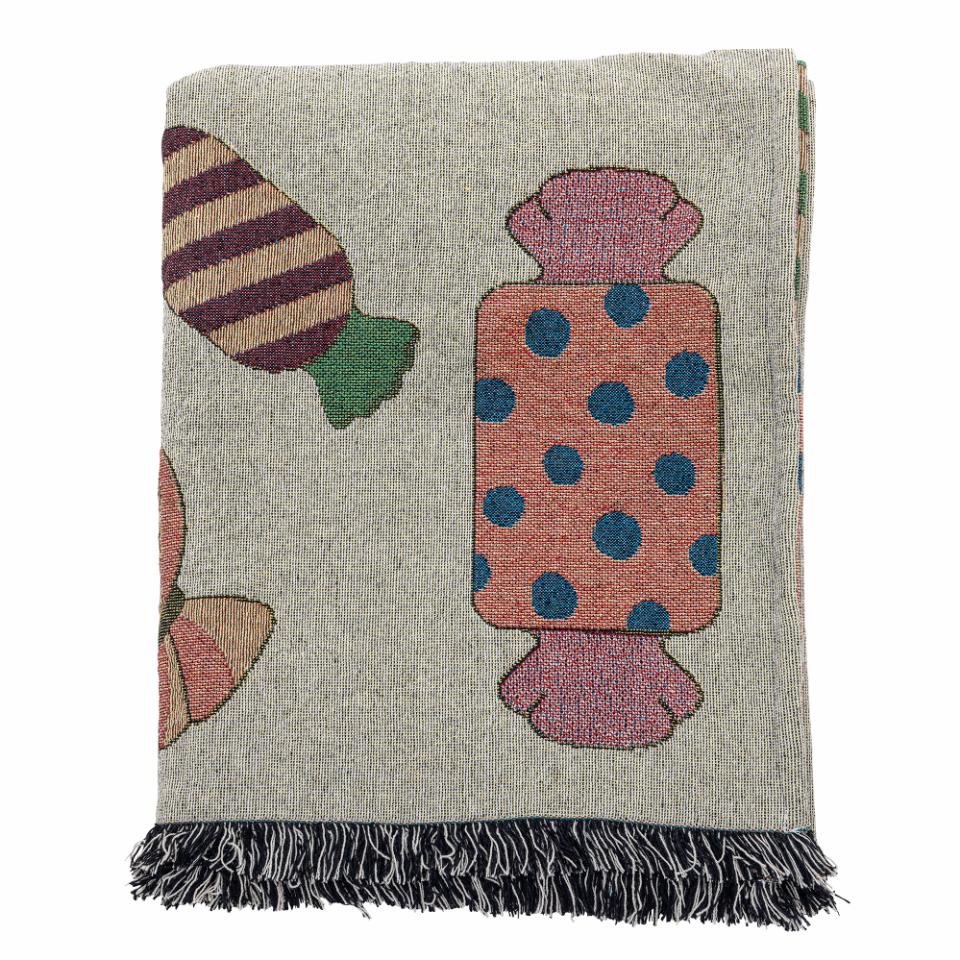 Caramella Plaid, Natur, Genanvendt Bomuld