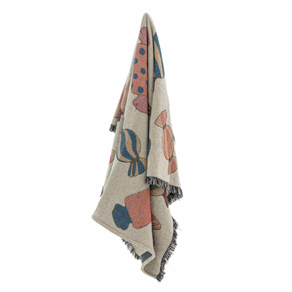 Caramella Plaid, Natur, Genanvendt Bomuld