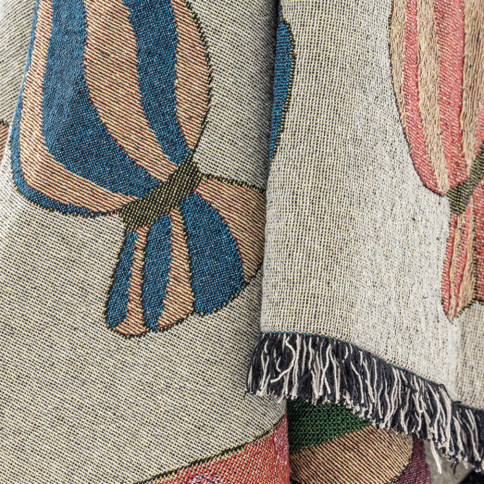Caramella Plaid, Natur, Genanvendt Bomuld