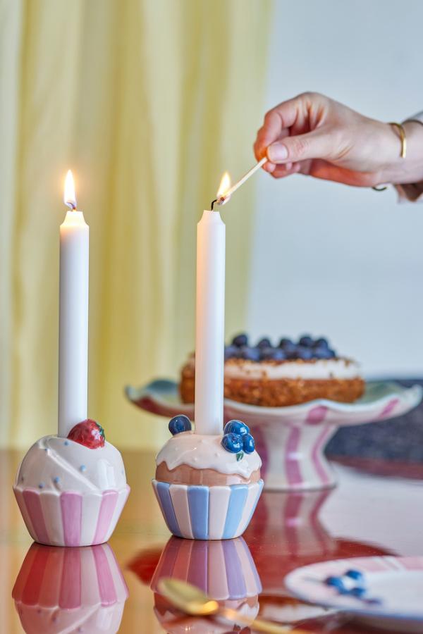 Chip Kage Lysestage - Multifarvet - Stentøj