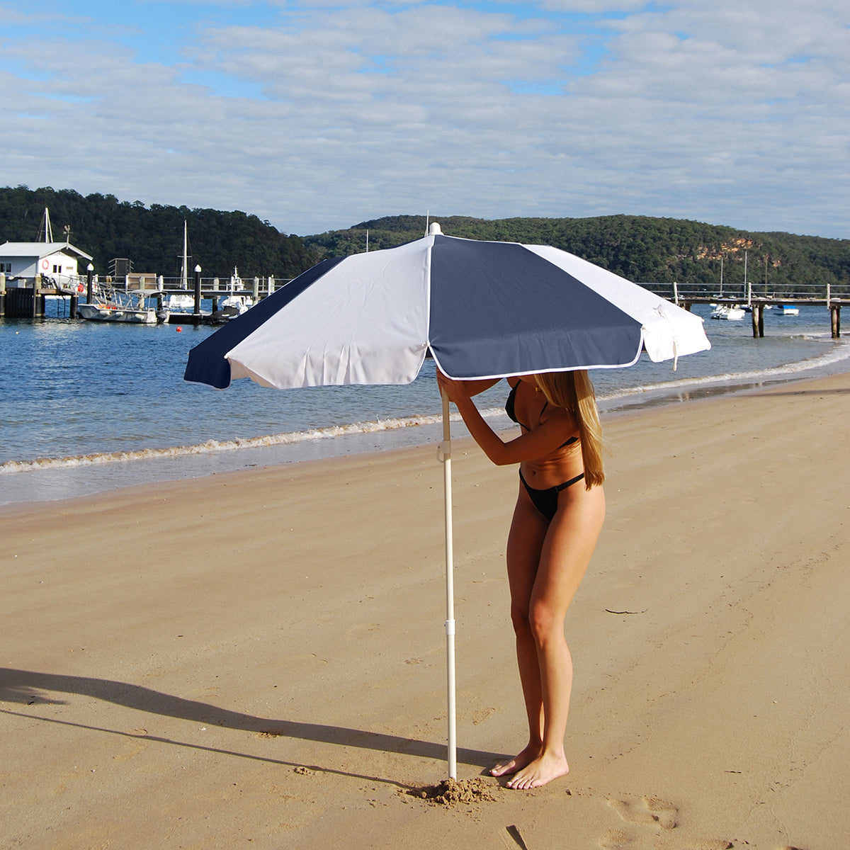 Parasol - Compact Beach Umbrella Marine Stripe