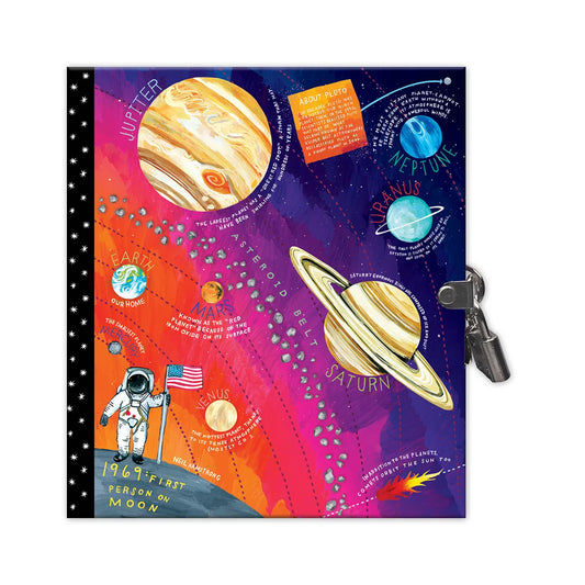 Dagbog med lås - Eventyr i rummet