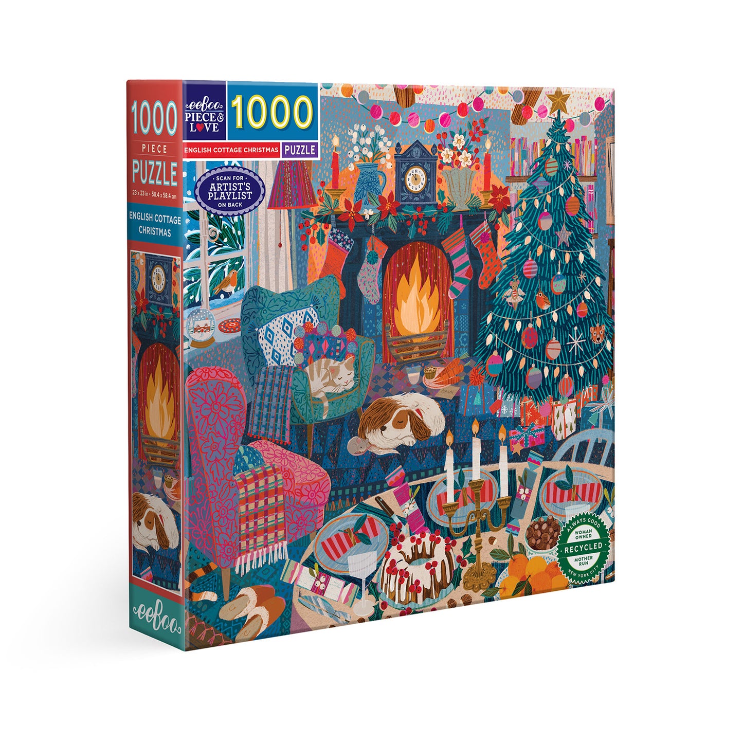 Puslespil 1000 brk - English Cottage Christmas