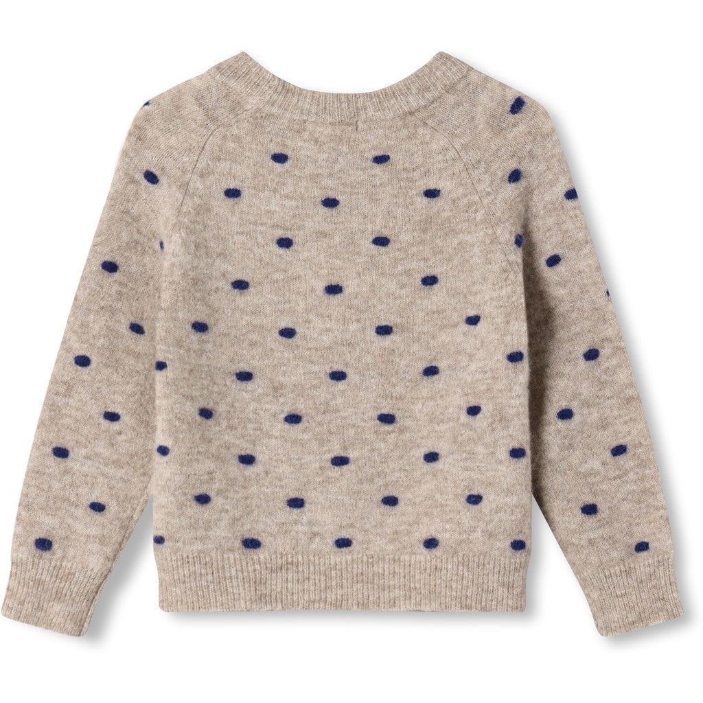 FLIINK STRIK - STAR POLKA PULLOVER - INSIGNIA BLUE / SANDSHELL
