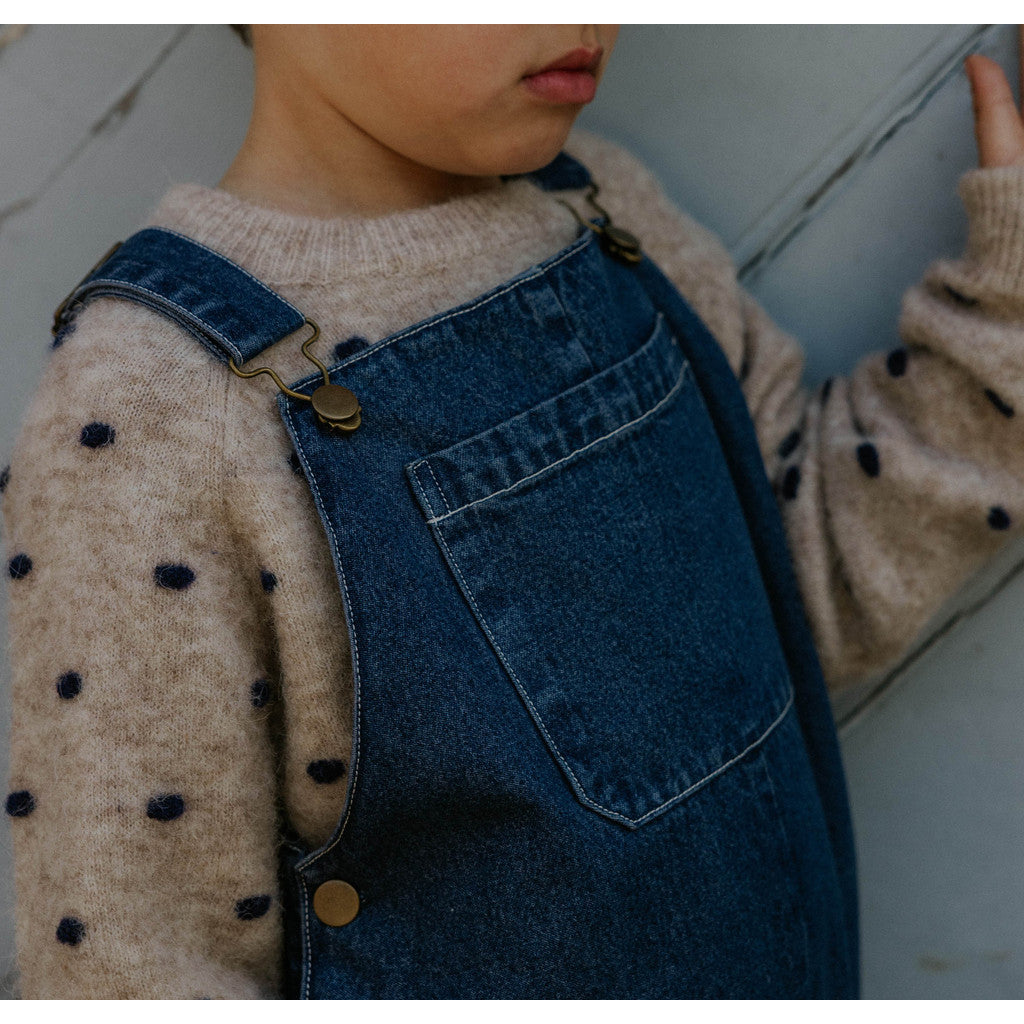 FLIINK STRIK - STAR POLKA PULLOVER - INSIGNIA BLUE / SANDSHELL