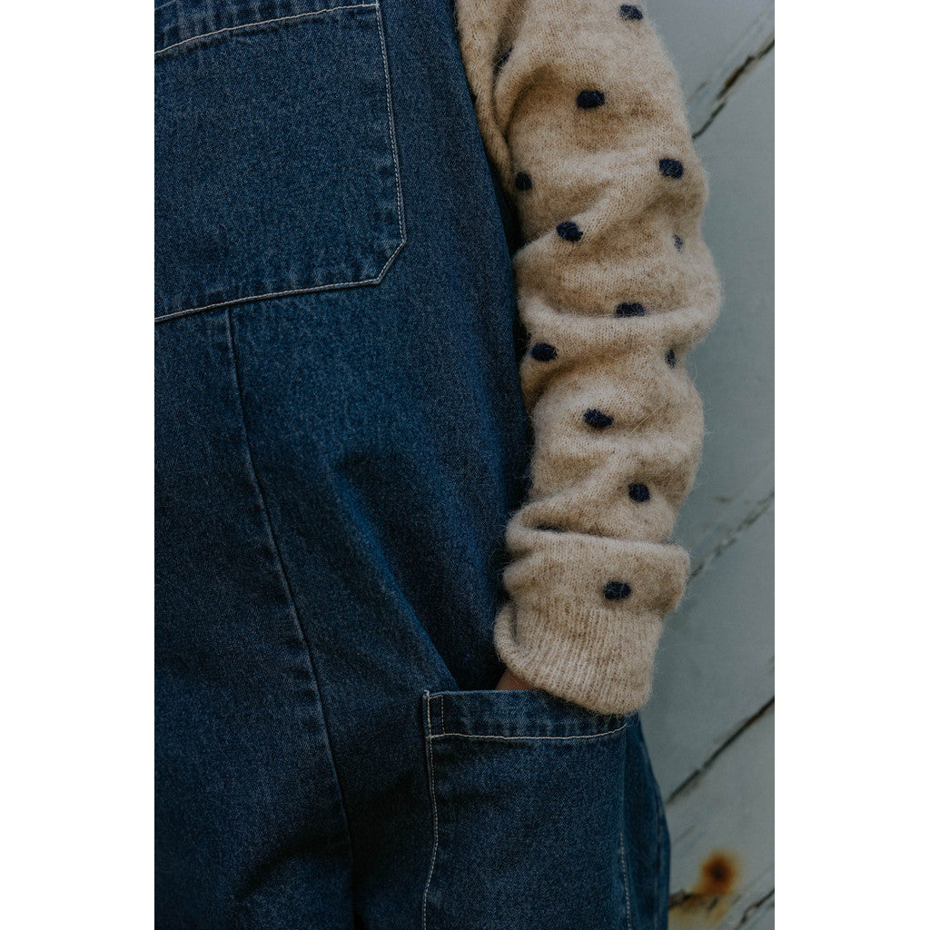 FLIINK STRIK - STAR POLKA PULLOVER - INSIGNIA BLUE / SANDSHELL