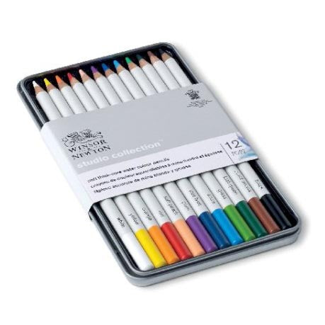 Farveblyanter - Winsor Newton Precision pencil coloured 12pcs in tin box