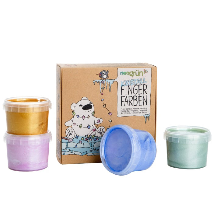 Glitter fingermaling sæt - Certified Organic - Mika - neoGRÜN®