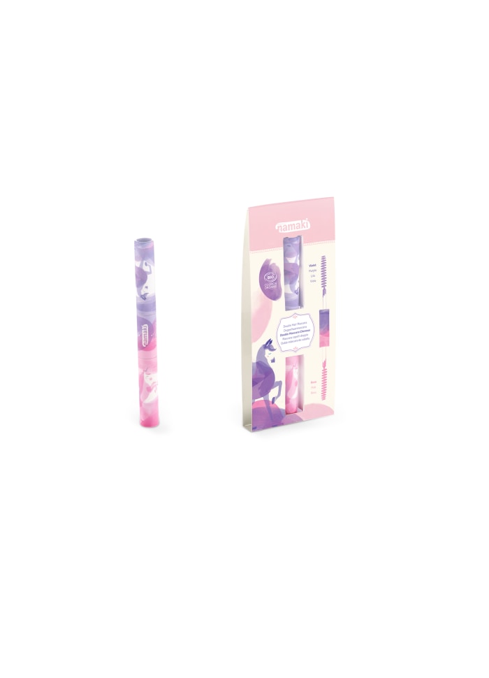 Hår Mascara Double Tip Pink and Purple Cosmos Organic