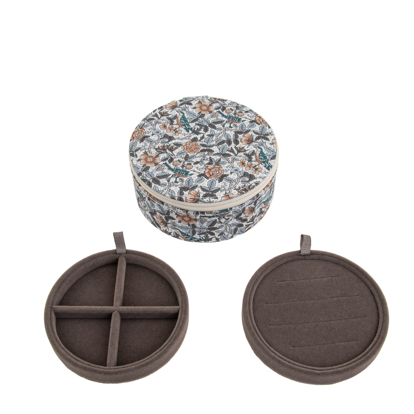 Rundt Smykkeskrin - Liberty Strawberry Tree Blue