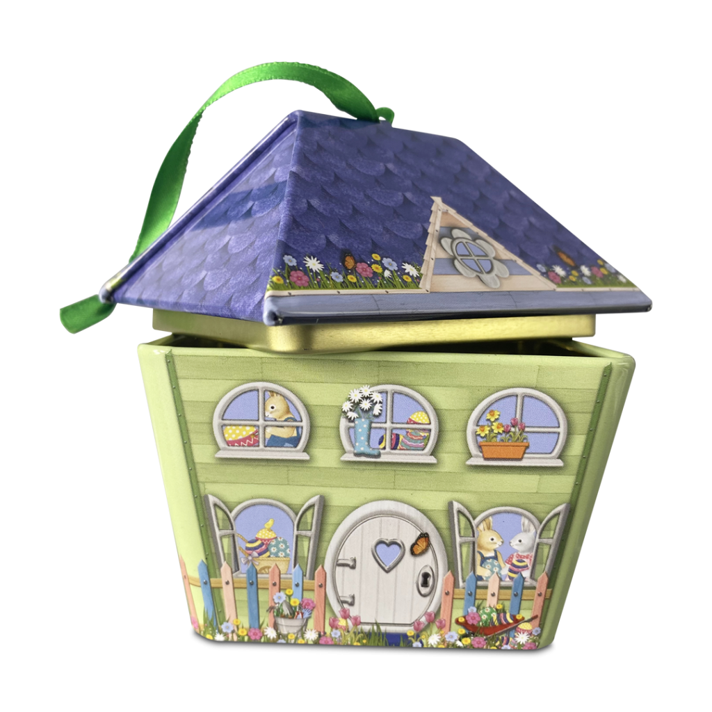 Kagedåse - påskeharens hus - lilla
