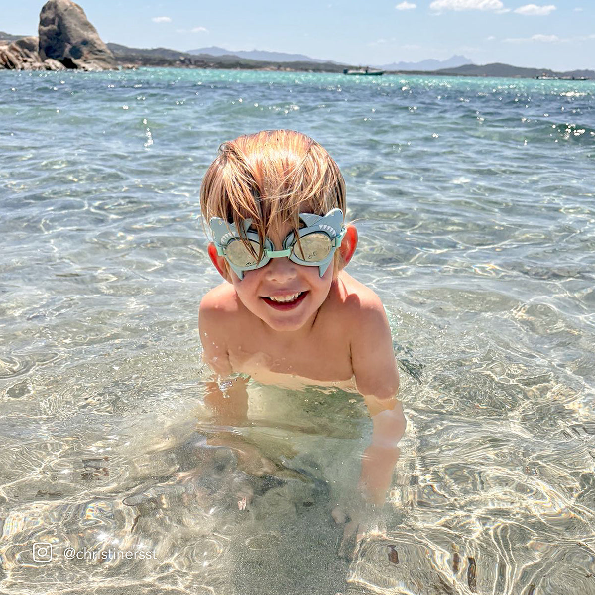 Svømmebriller - Kids Swim Goggles - Salty the Shark Aqua
