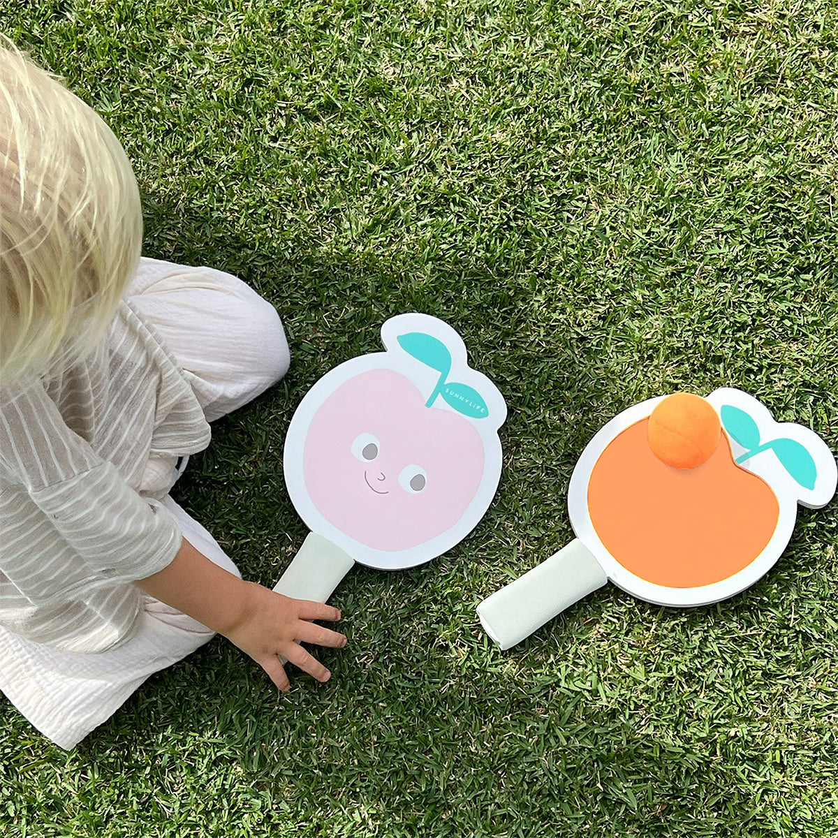 Kids Velcro Beach Bats - Poppy the Peach