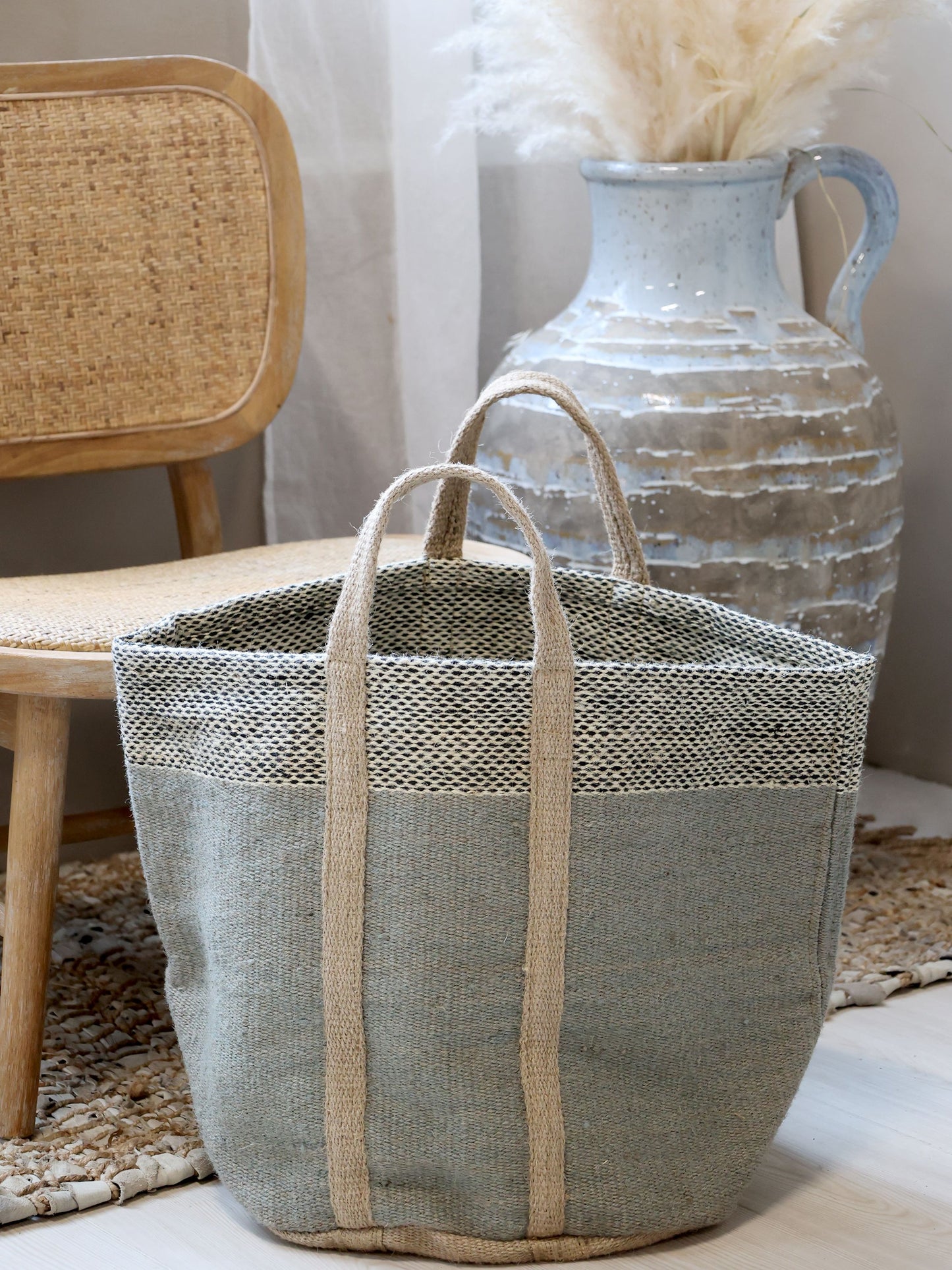 Kurvetaske m. håndtag - verte