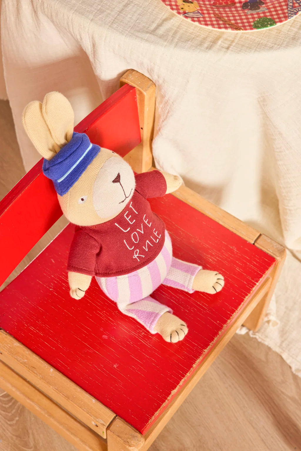Kanin Bomuld Bamse - Multifarvet - Let Love Rule